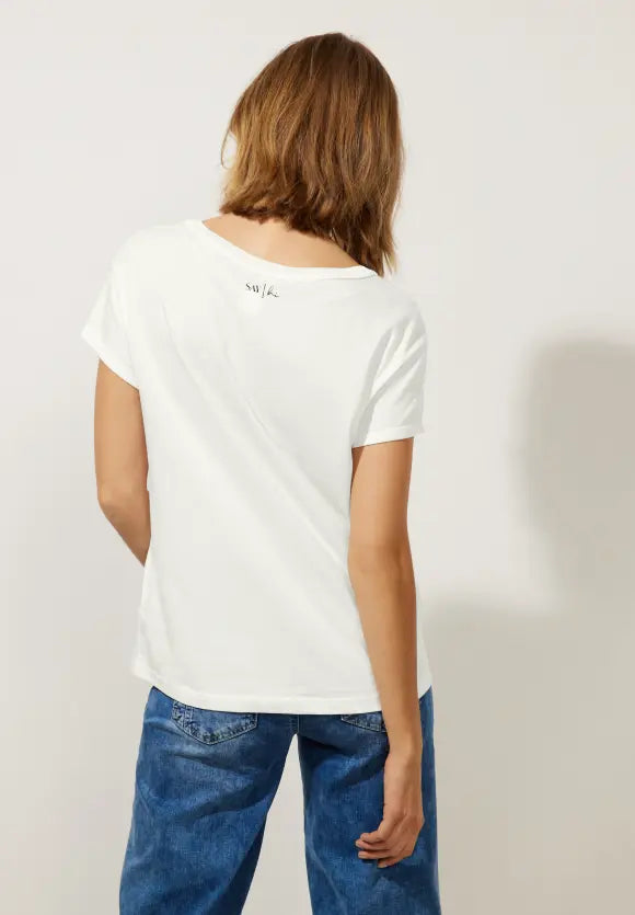320372- Sequins Design TShirt-Off Street – Boutique Fifty One White- Seven