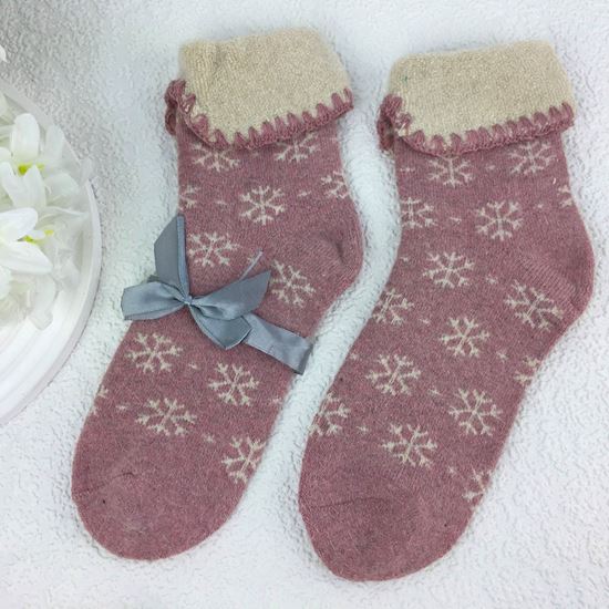 Snowflake Socks - Pink - Reeves