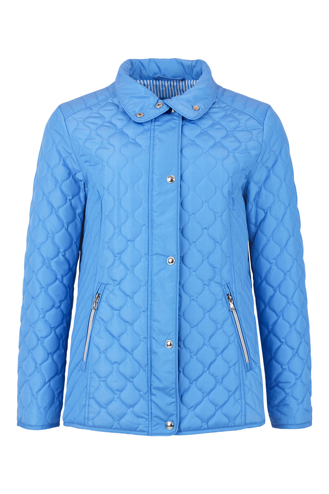 843- Blue Quilted Jacket- Frandsen