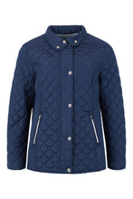 Load image into Gallery viewer, 843- Navy Quilted Jacket- Frandsen