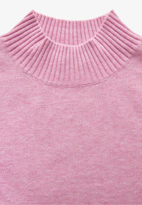 302899-Pink Stand Up Collar Jumper -Street One