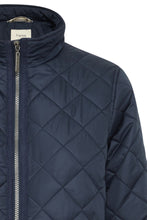 Load image into Gallery viewer, 3819- Longline Quilted Jacket- Navy- Fransa