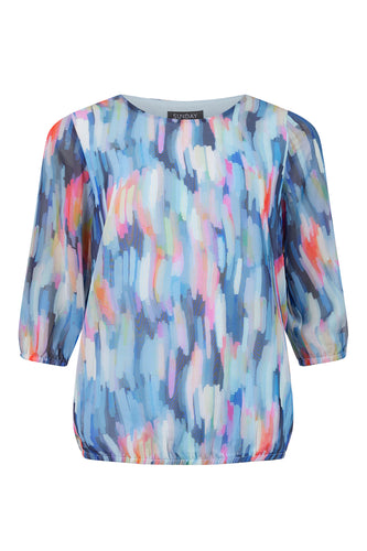 6334 - Abstract Print Blouse - Sunday