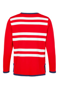 6428 - Striped Jumper - Red - Sunday