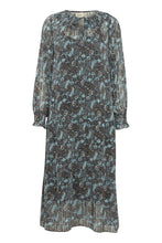 Load image into Gallery viewer, 4536- Patterned Flowy Dress- Blue Mix- Fransa