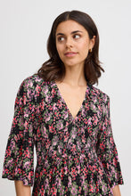 Load image into Gallery viewer, 4652- V-Neck Floral Midi Dress- Beetroot Purple- Fransa