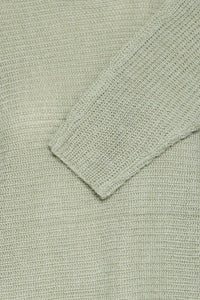 1845- Knitted Round Neck Jumper- Sage Green- Fransa