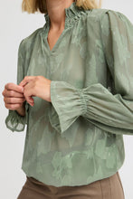 Load image into Gallery viewer, 4126- Applique Detail Blouse- Green Bag- Fransa