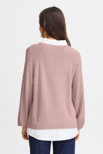 Load image into Gallery viewer, 4522- Knitted Jumper with ribbed pattern- Pink- Fransa