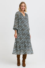 Load image into Gallery viewer, 4536- Patterned Flowy Dress- Blue Mix- Fransa