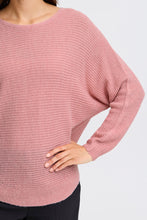 Load image into Gallery viewer, 1845- Batwing Ribbed Jumper- Pink- Fransa