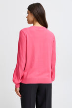 Load image into Gallery viewer, 4521- Ribbed Sleeve Knit Jumper- Pink- Fransa