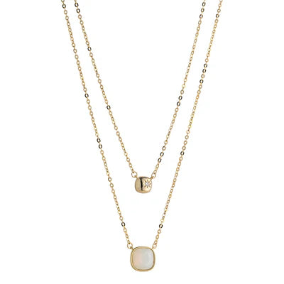 Sasha White Opal Layered Necklace - Knight & Day