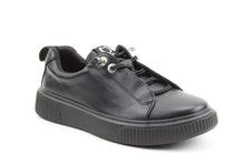 Load image into Gallery viewer, Petal Lace Up Casual Trainer- Black- Heavenly Feet