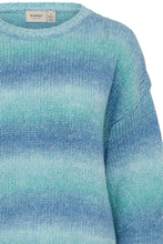 Load image into Gallery viewer, 4269- Round Neck Jumper- Blue/Green- Fransa