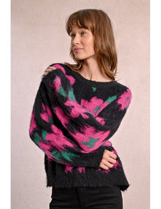 1593 - Floral Brushed Knit Jumper - Molly Bracken