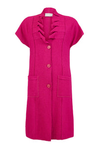 89533- Fuchsia Pink Wool Waistcoat - Noen