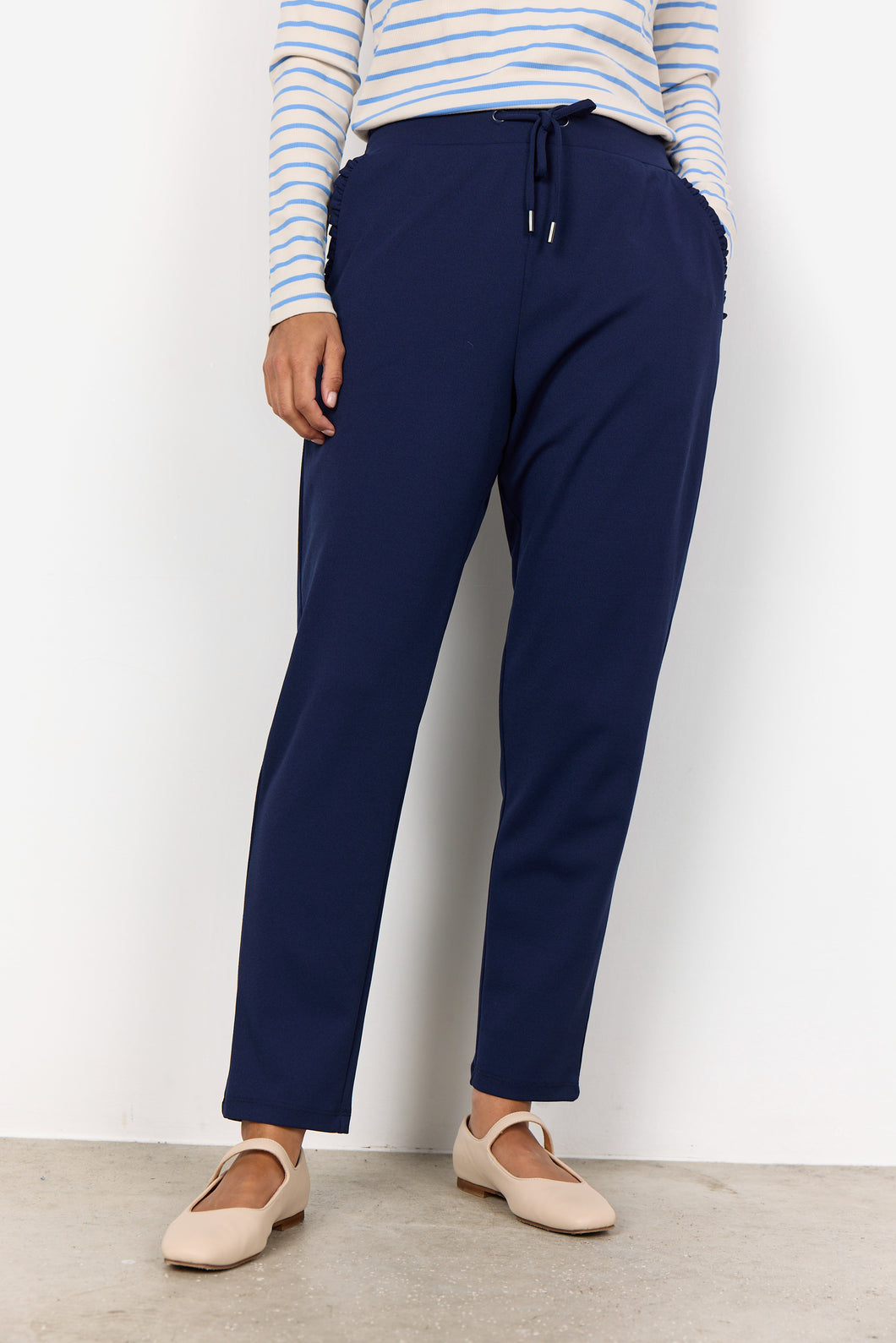 25089 - Trousers with Draw String - Blue - Soya Concept