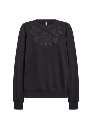 26841 - Black Crew-Neck Jumper - Soya Concept