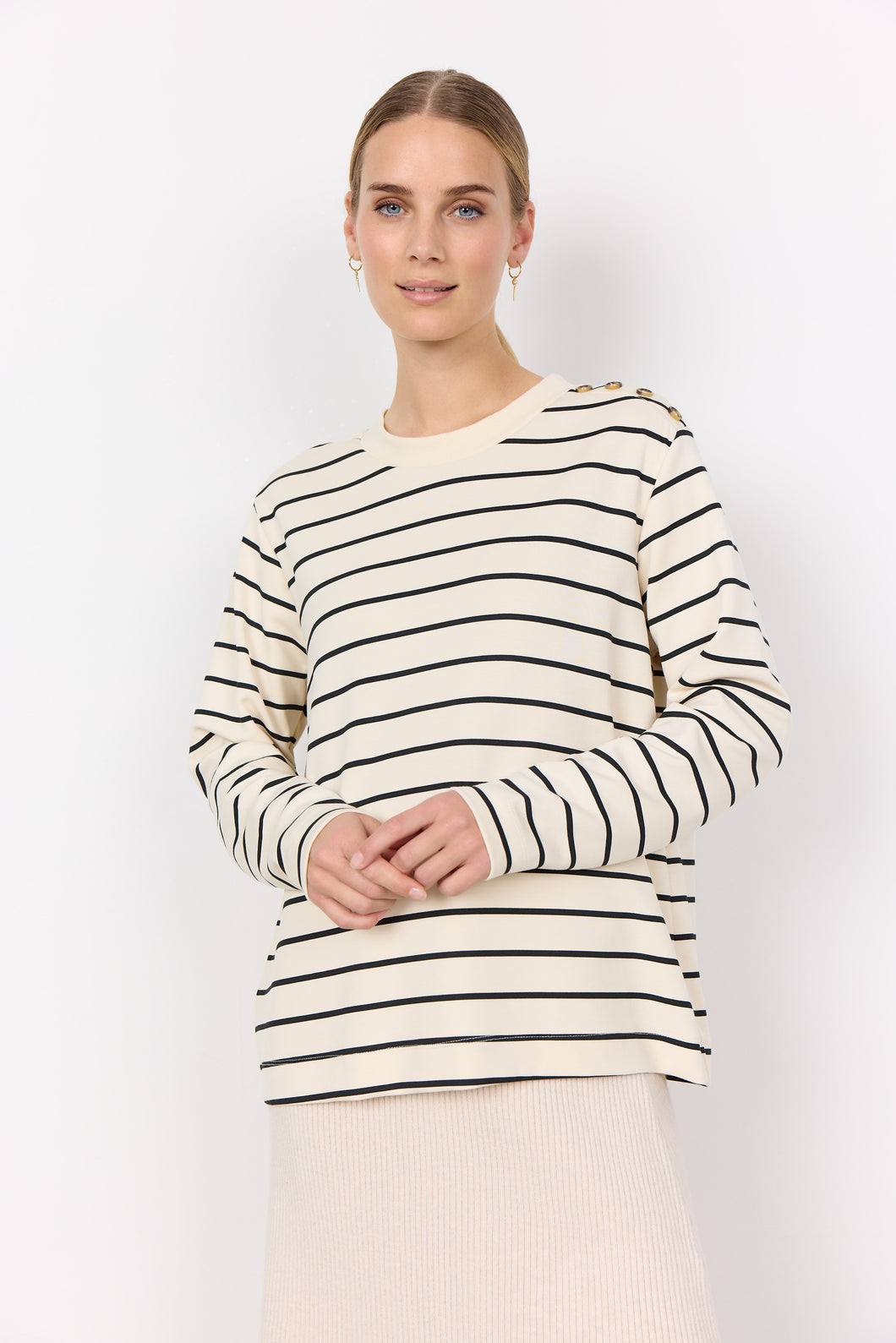 26846 - Striped Blouse - Cream - Soya Concept