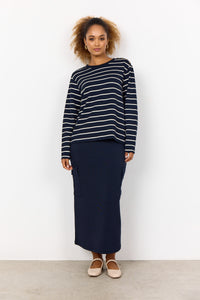 26846 - Striped Blouse - Navy - Soya Concept