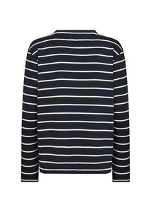 26846 - Striped Blouse - Navy - Soya Concept