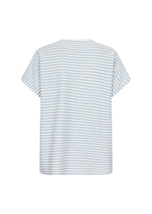 26897 - V-Neck Striped Top - Blue - Soya Concept