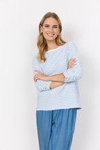 Load image into Gallery viewer, 26898 - Striped Long-Sleeve Top - Blue - Soya Concept