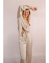 Load image into Gallery viewer, EW02DP - Satin Shirt With Rhinestone Detail- Molly Bracken