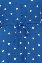 Load image into Gallery viewer, 3496- Blue Polkadot Dress - Fransa