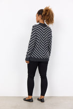 Load image into Gallery viewer, 33438- Nessie Striped Soft Knit Jumper- Dark Grey Mix- Soya Concept