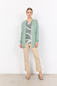 33522 - Knitted Cardigan -Green - Soya Concept