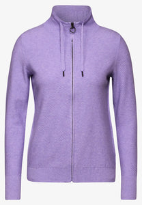 253869- Lilac Zip Cardigan - Cecil