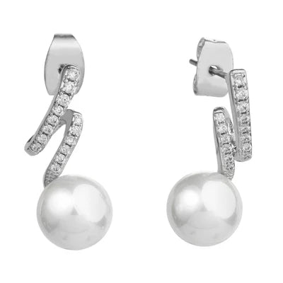 Kamryn Silver Pearl Earrings - Knight & Day