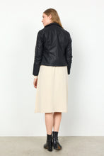 Load image into Gallery viewer, 40220- Cropped Leather Jacket- Black- Soya Concept