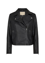 Load image into Gallery viewer, 40220- Cropped Leather Jacket- Black- Soya Concept