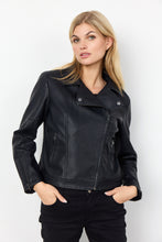 Load image into Gallery viewer, 40220- Cropped Leather Jacket- Black- Soya Concept