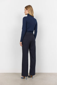 40874- Pinstripe Classic Trousers- Navy- Soya Concept