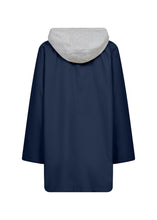 Load image into Gallery viewer, 40952- Navy Coat With Inset Hood - Soya Concept