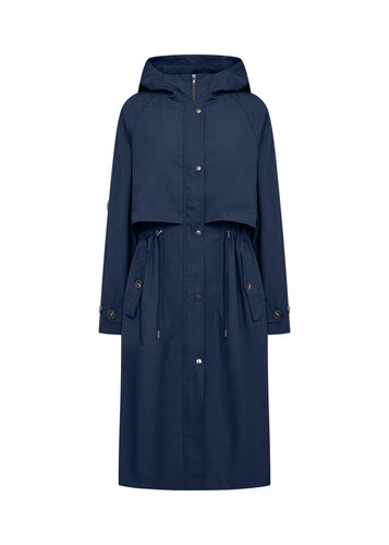 40953 - Navy Trench Style Coat - Soya Concept