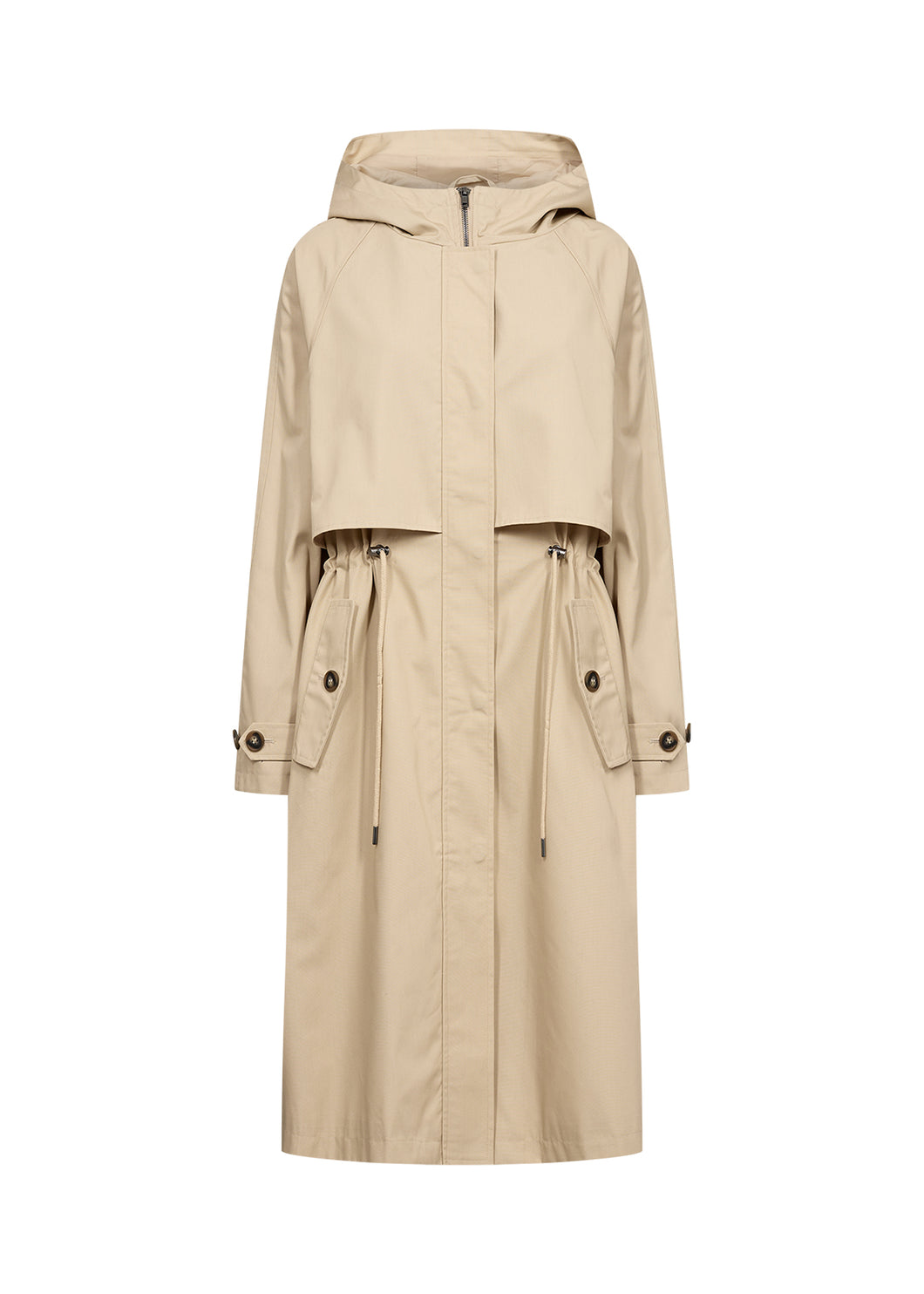 40953 - Beige Trench Style Coat - Soya Concept