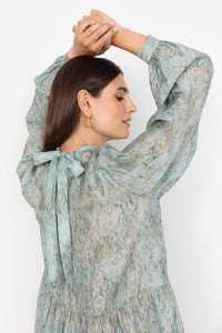 41005 - Bow detail Blouse - Green - Soya Concept