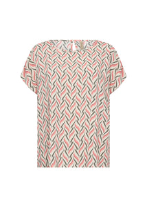 41061 - Geometric Print T-Shirt - Soya Concpet