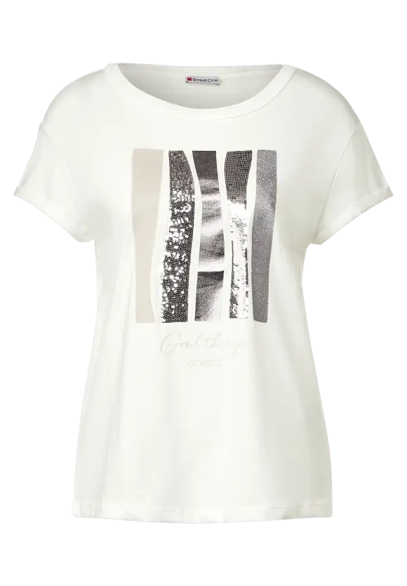 White- Sequins 320372- Fifty Design One Street – Boutique TShirt-Off Seven