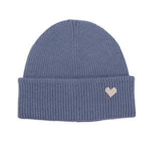 5004402 - Hat with Embellished Heart - Blue - Zelly