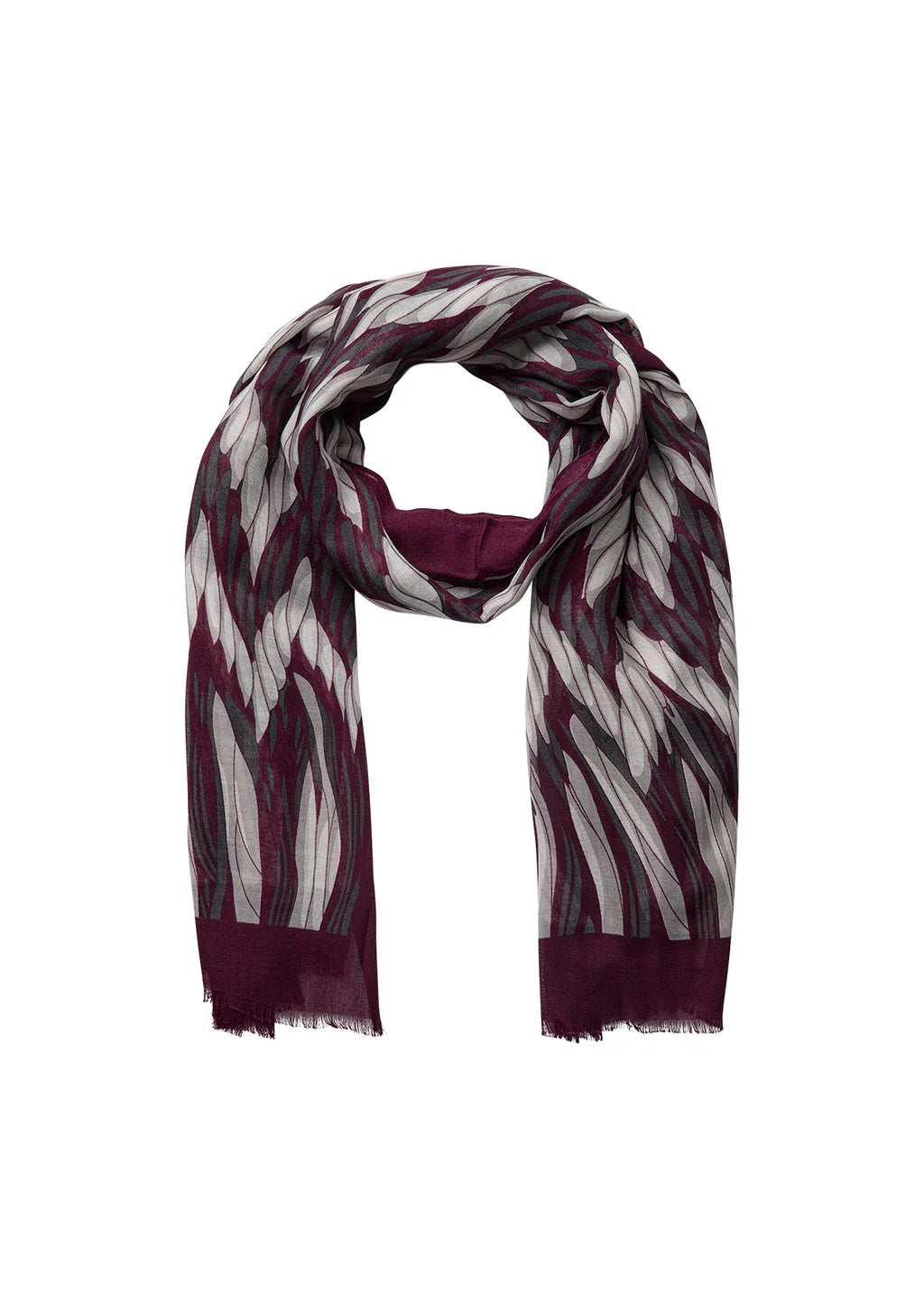 51316 - Printed Scarf  - Wine - Soya Concept