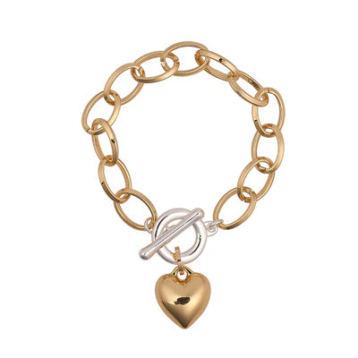 Oval Link Heart Bracelet - Knight & Day