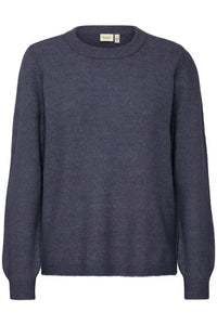 4492- Round Neck Jumper-Indigo- Fransa