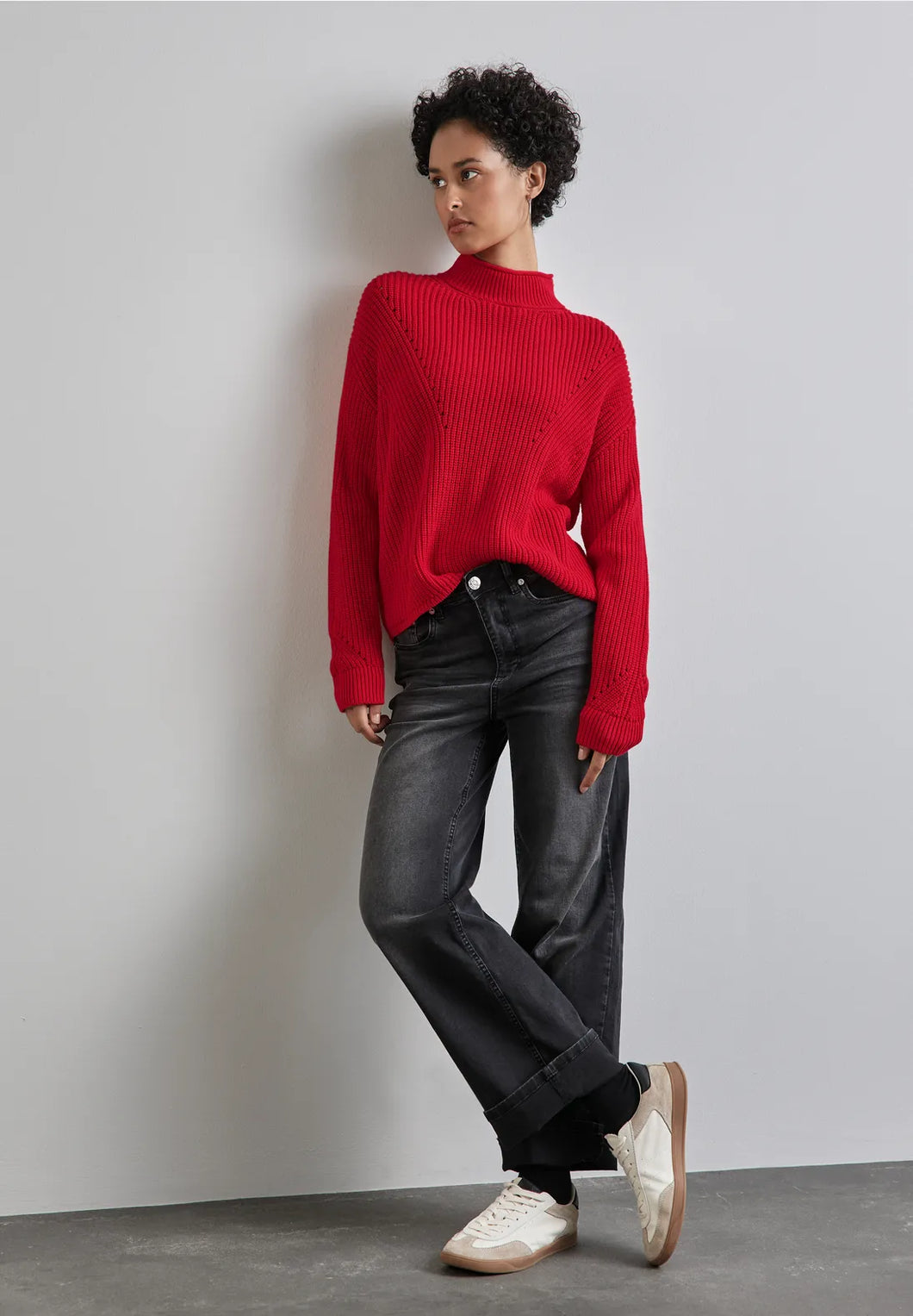 302902- Red Turtleneck Jumper - Street One