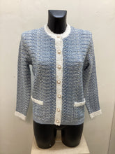 Load image into Gallery viewer, Dm161- Blue Hyacinth Channel Style Cardigan - Castle